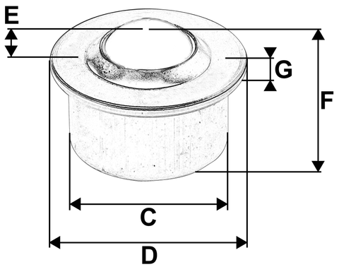 KULRULLE NEDSÄNKT HÄRDAD 15MM