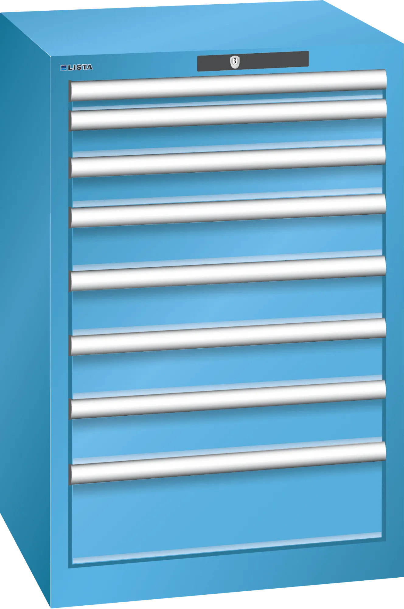 Lista verktygshurts 27 x 27  höjd 850 mm 7 lådor