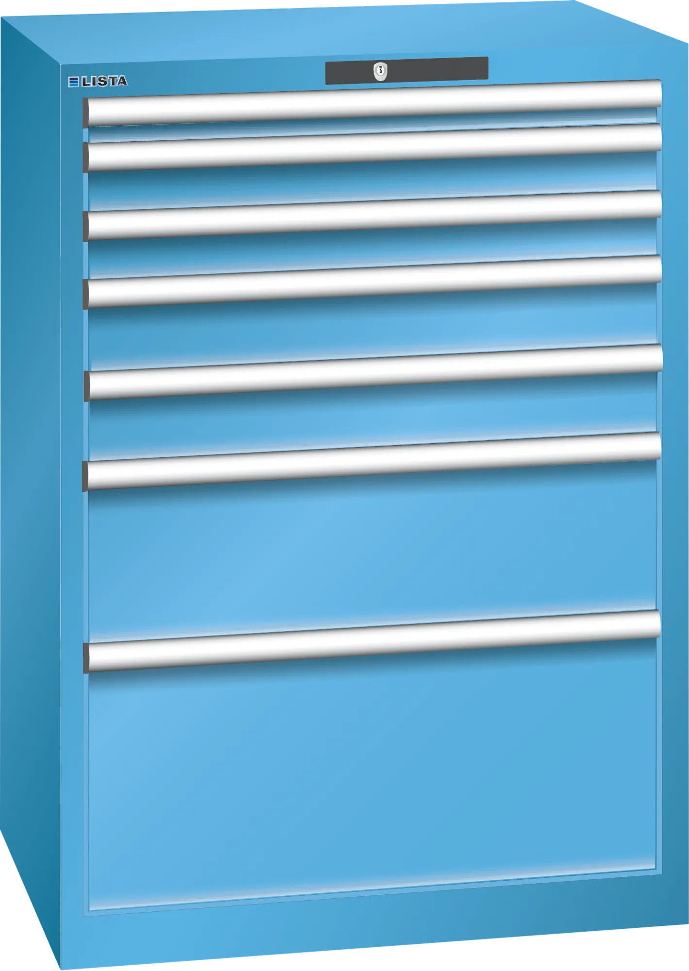 Lista verktygshurts 36 x 27 höjd 1000 mm 7 lådor