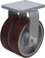 Dubbellänkhjul typ D30P PU/CI stålbygel gjuten PU-bana Swede-Wheel
