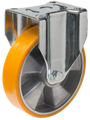 Länkhjul typ 8P PU/AL plåtbygel gjuten PU-bana Swede-Wheel