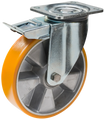 Länkhjul typ 8P PU/AL plåtbygel gjuten PU-bana Swede-Wheel