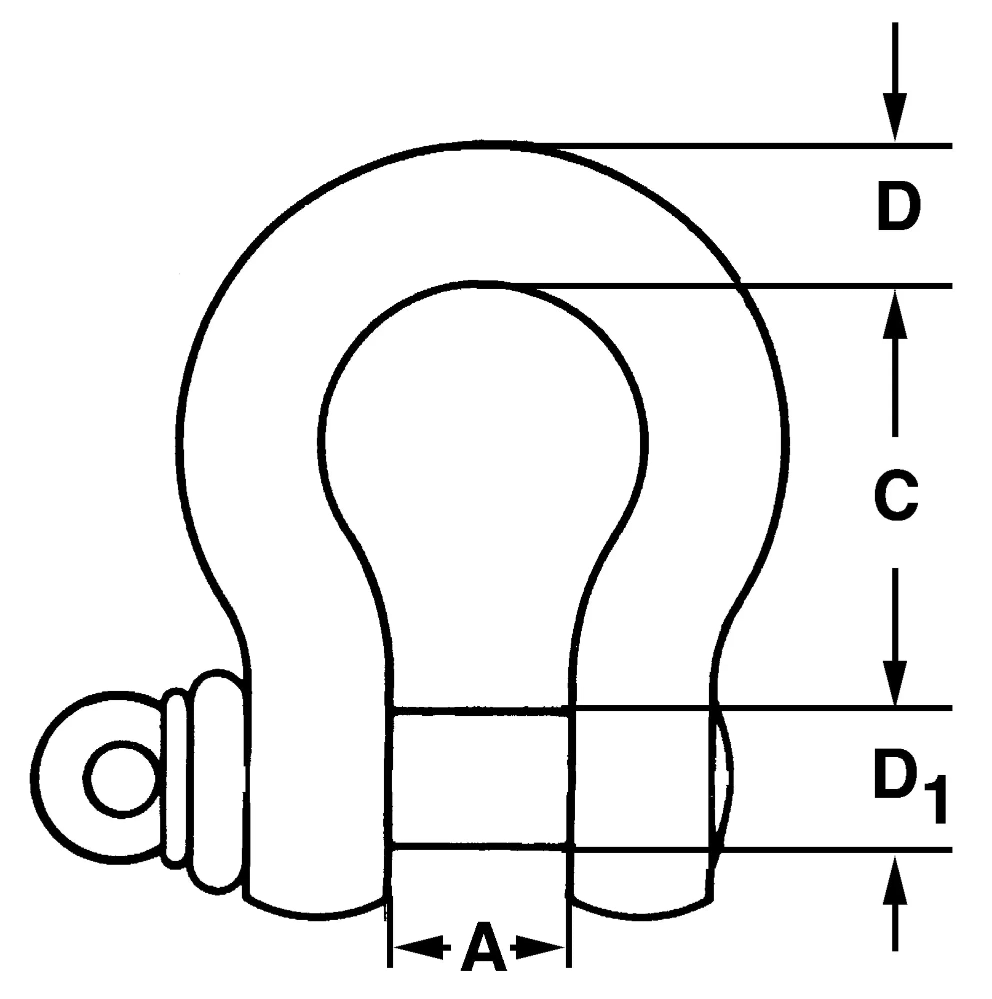 Schackel handelskvalitet lyrformad Gunnebo Industrier