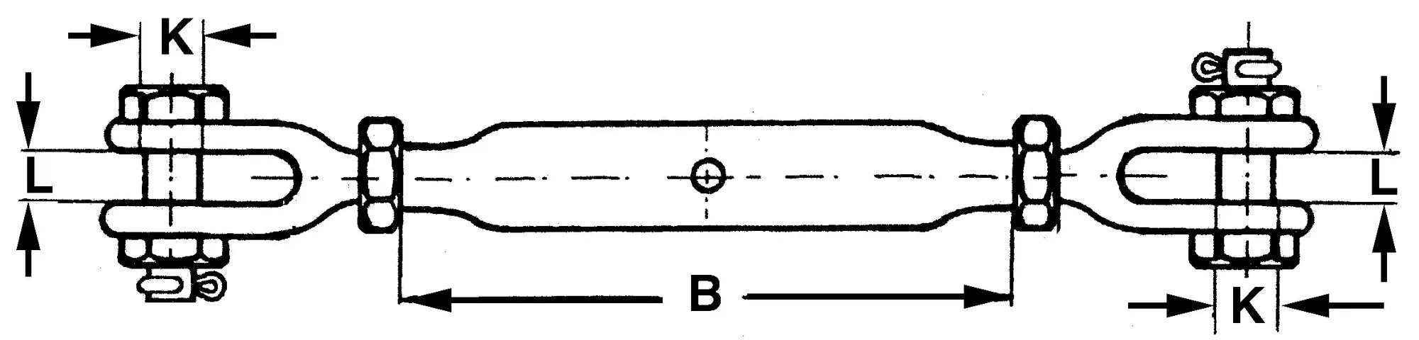 Vantskruv med klyka handelskvalitet Gunnebo Industrier