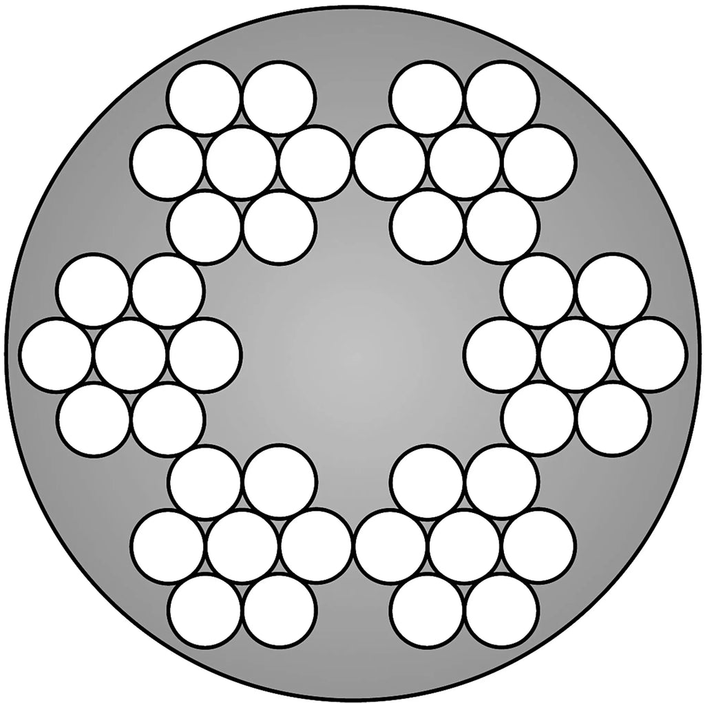 Gigant stållina 42-trådig galvaniserad/PVC