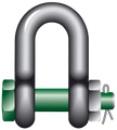 Smidd schackel rak med bult Green Pin