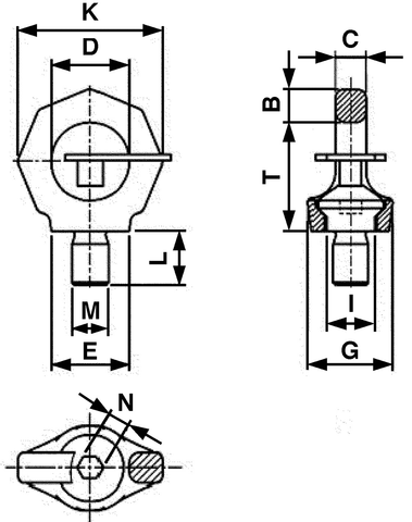 LYFTÖGLA TAPP VRS-F NYCKEL M6