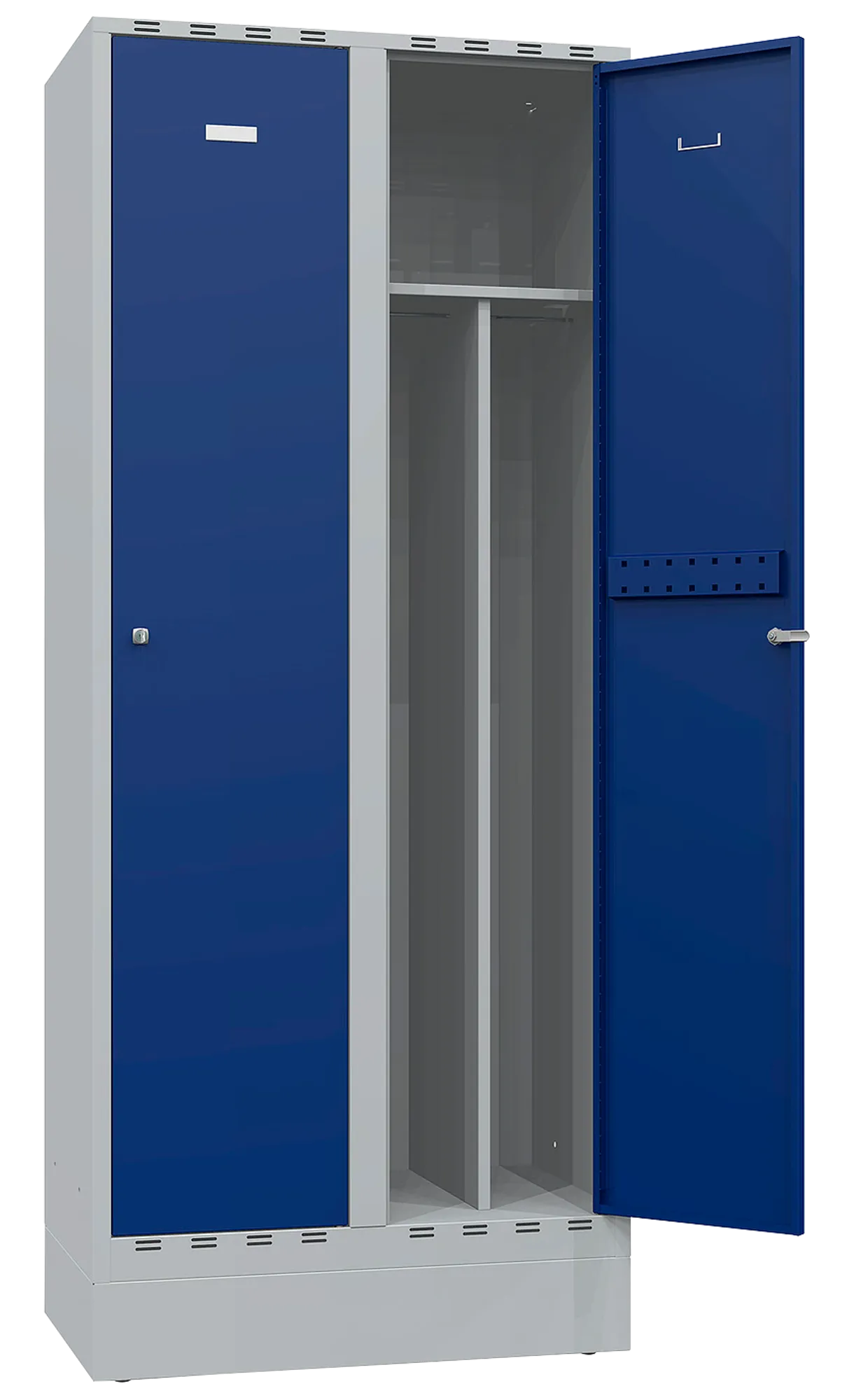 Gigant klädskåp 550, fackbredd 400 mm 2 sektioner plant tak