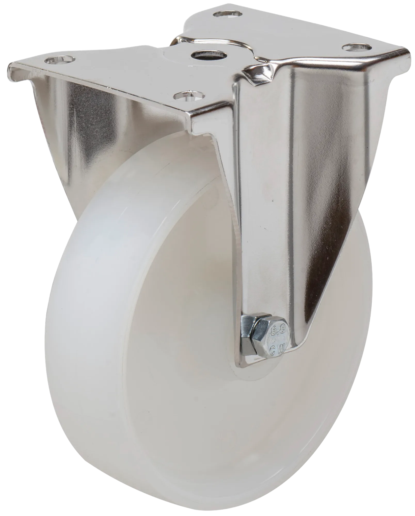 Länkhjul typ 4PS PA6 rostfri plåtbygel nylon Swede-Wheel