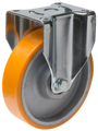 Länkhjul typ 8P PU/CI plåtbygel gjuten PU-bana Swede-Wheel