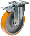 Länkhjul typ 8P PU/CI plåtbygel gjuten PU-bana Swede-Wheel