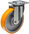 Länkhjul typ 8P PU/CI plåtbygel gjuten PU-bana Swede-Wheel