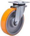 Länkhjul typ 5P PU/CI plåtbygel gjuten PU-bana Swede-Wheel