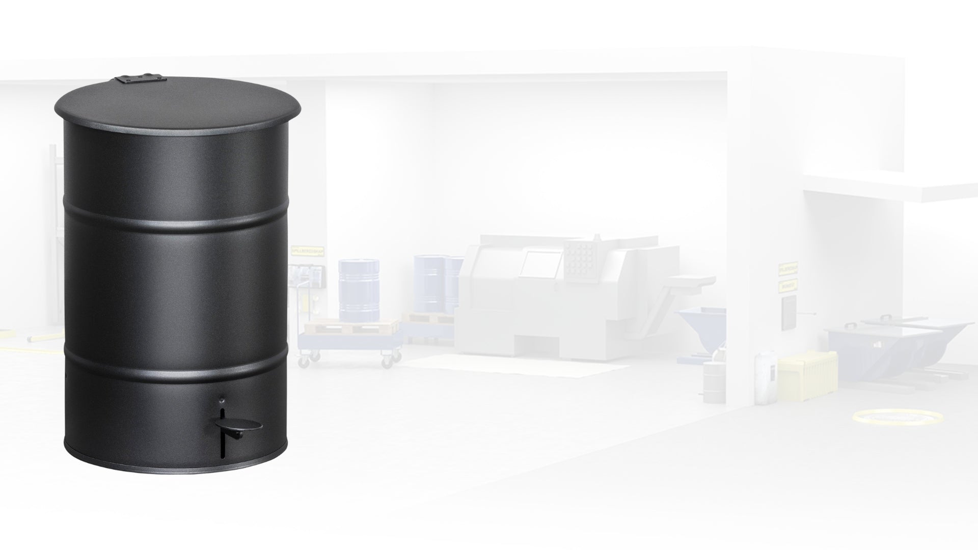 Gigant Avfallskärl 115L - praktisk lösning för källsortering och hållbar avfallshantering i industrimiljö.