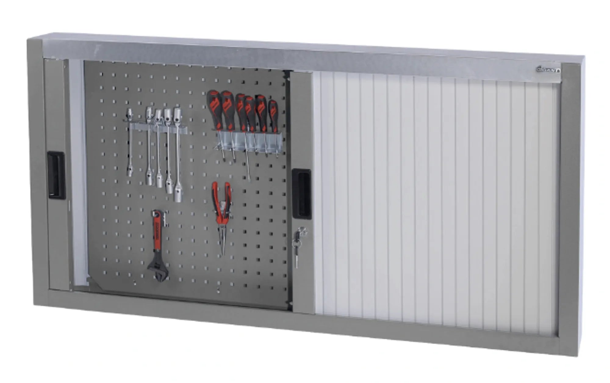 Gigant verktygsskåp dubbla jalusidörrar