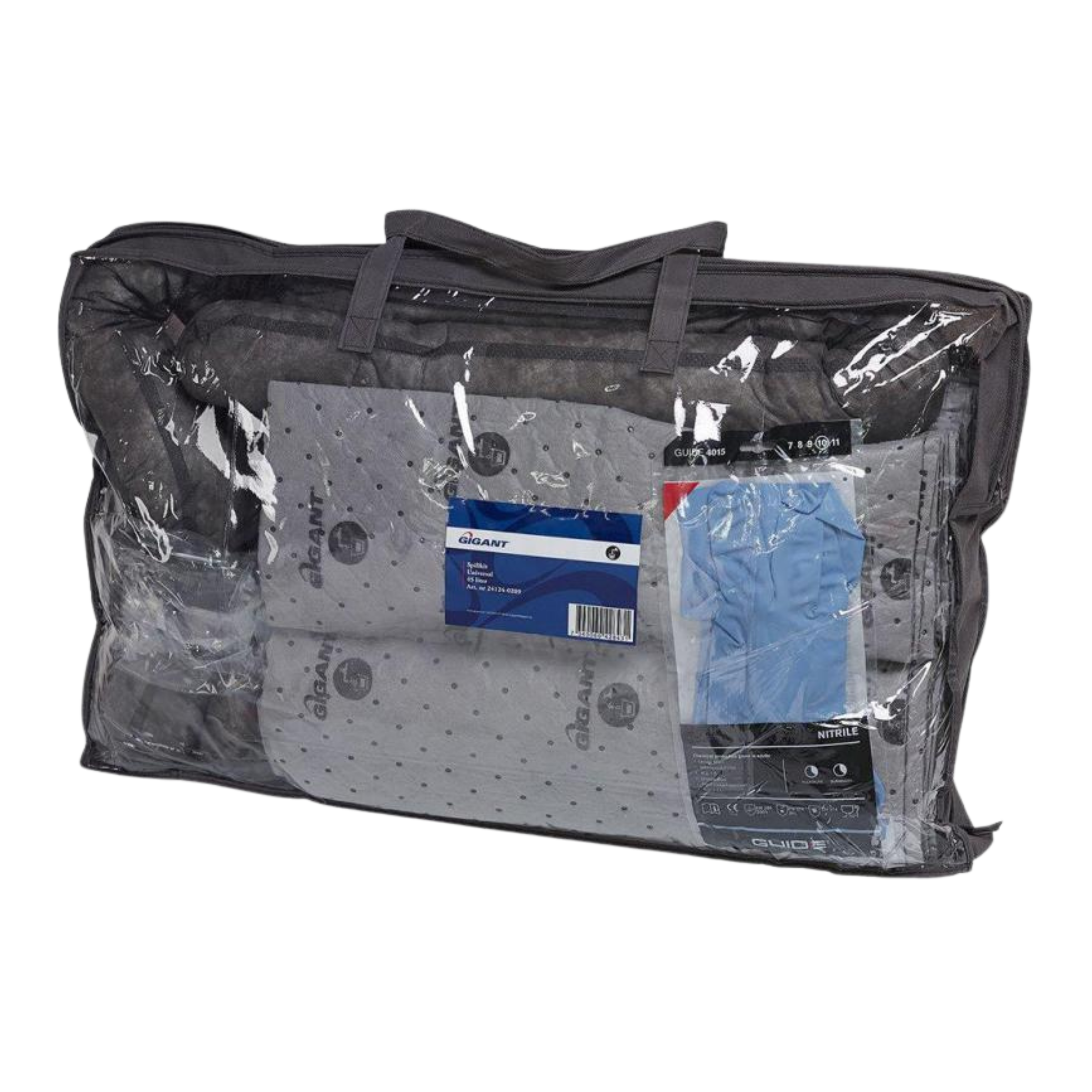 Spillkit från Gigant - komplett utrustning för snabb åtgärd vid spill av olja och kemikalier.