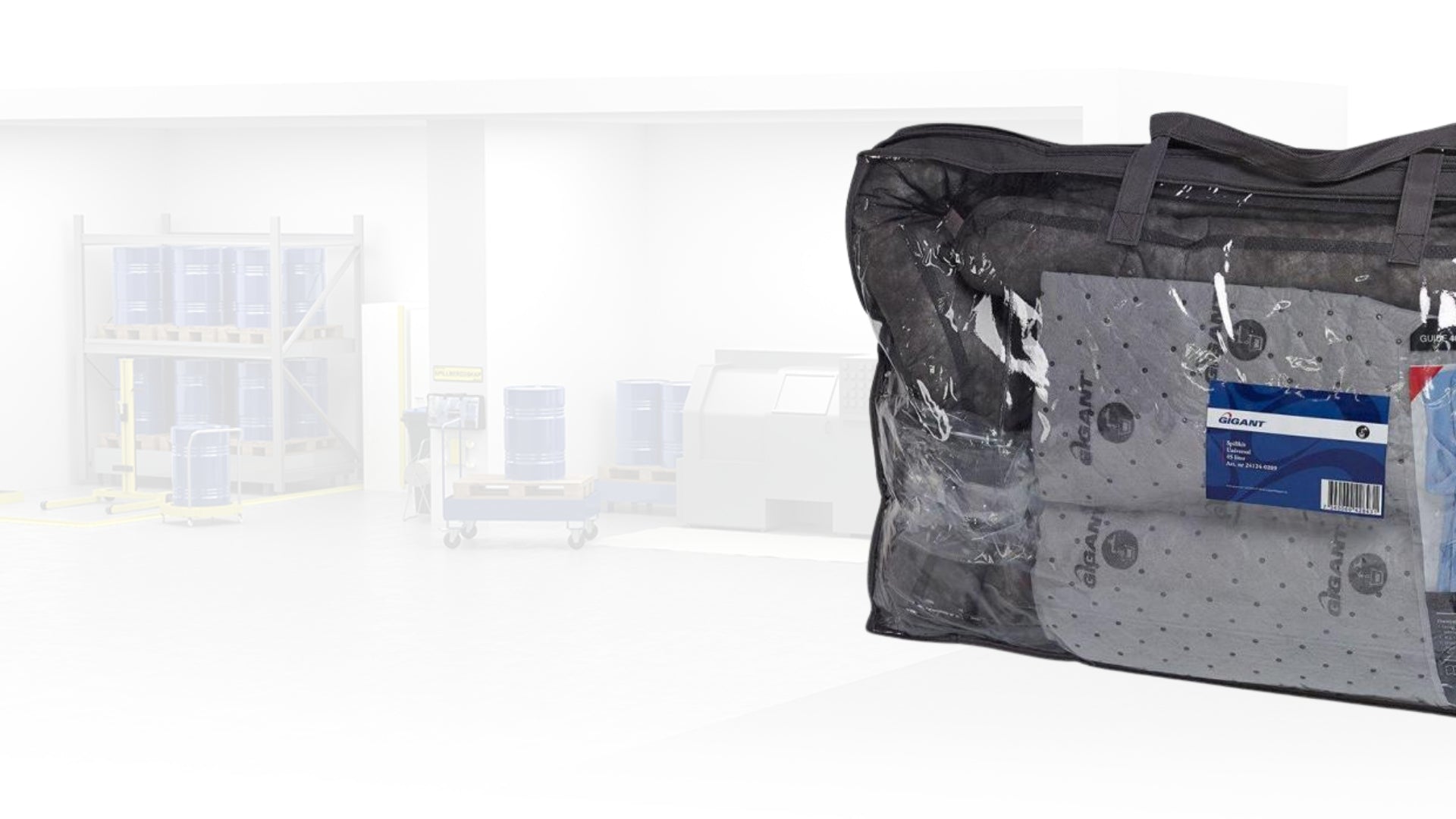 Gigant Spillkit - redo att användas vid olyckor och spill för att skydda både personal och miljö.