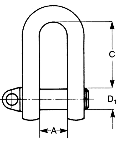 Skruvschackel klass 3 rak Gunnebo Industrier