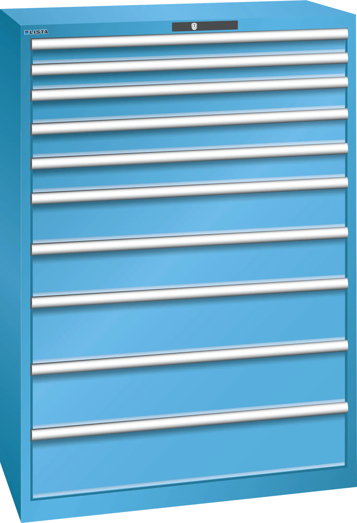 Lista Werkzeugschubladenschränke 54 x 27 Höhe 1450 mm 10 Kisten