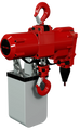 High-speed air hoist with cast steel housing Red Rooster