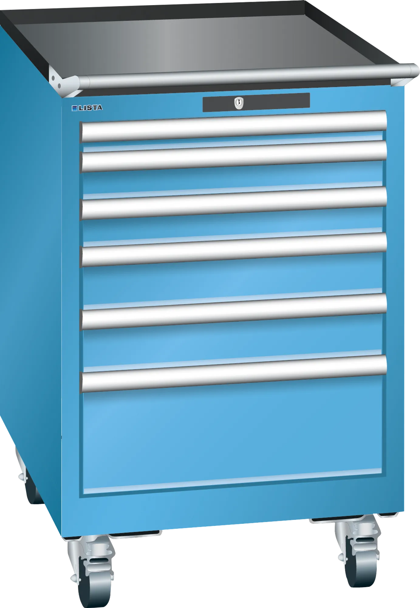 Lista mobile tool cabinet 27 x 27 height 890 mm 6 drawers