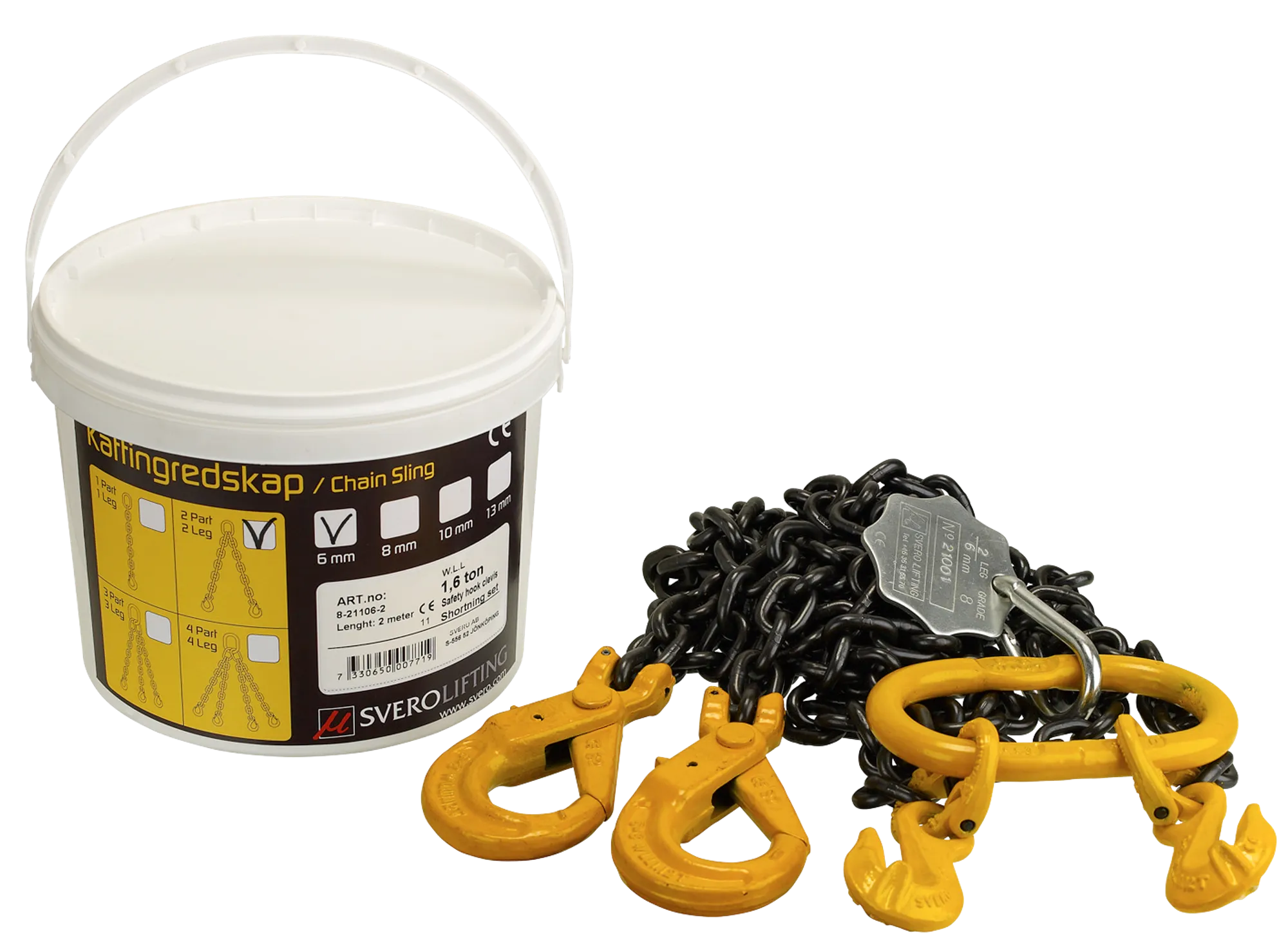 Complete chain sling with RFID Svero