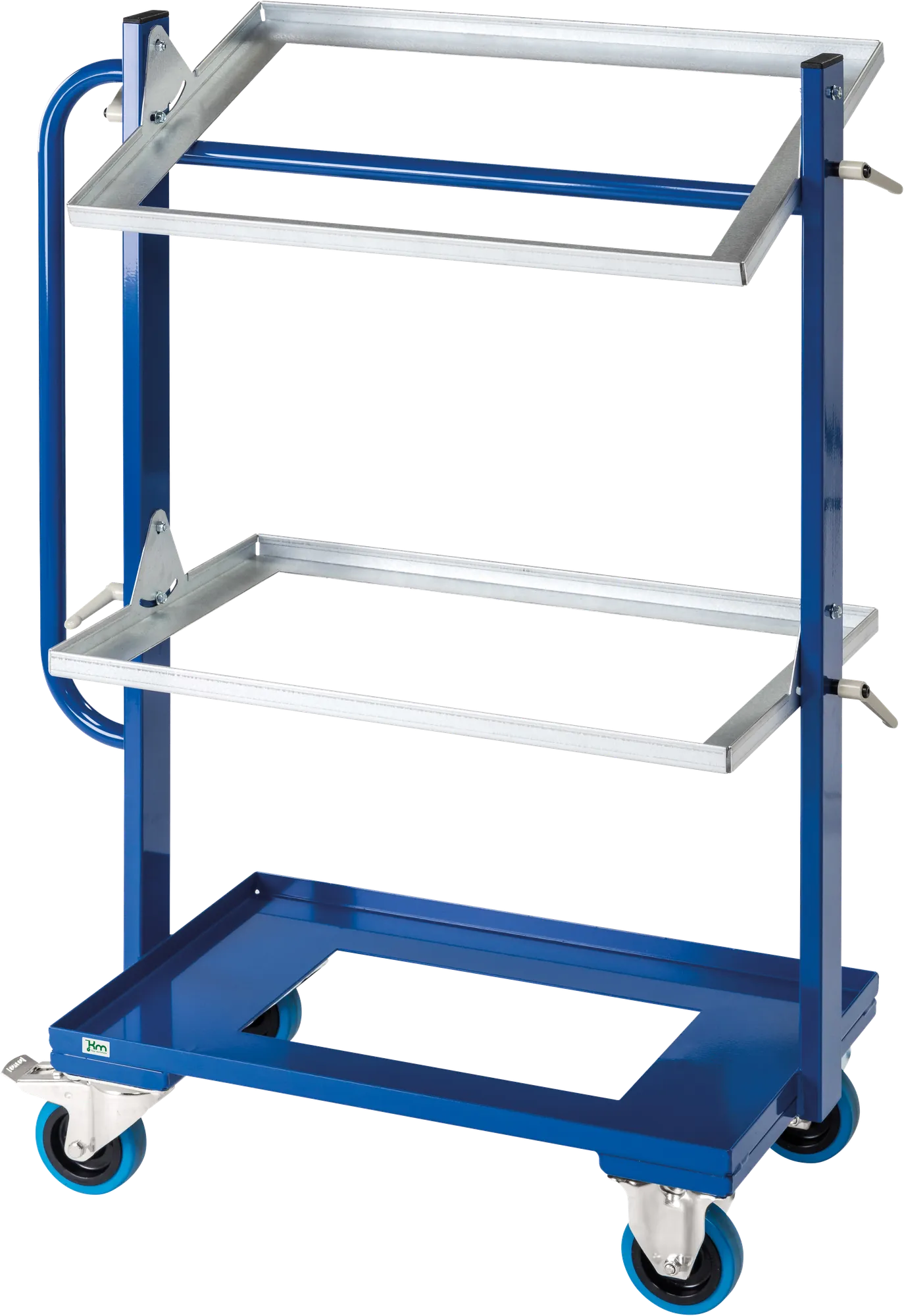 Trolley with 2 tiltable shelves KM