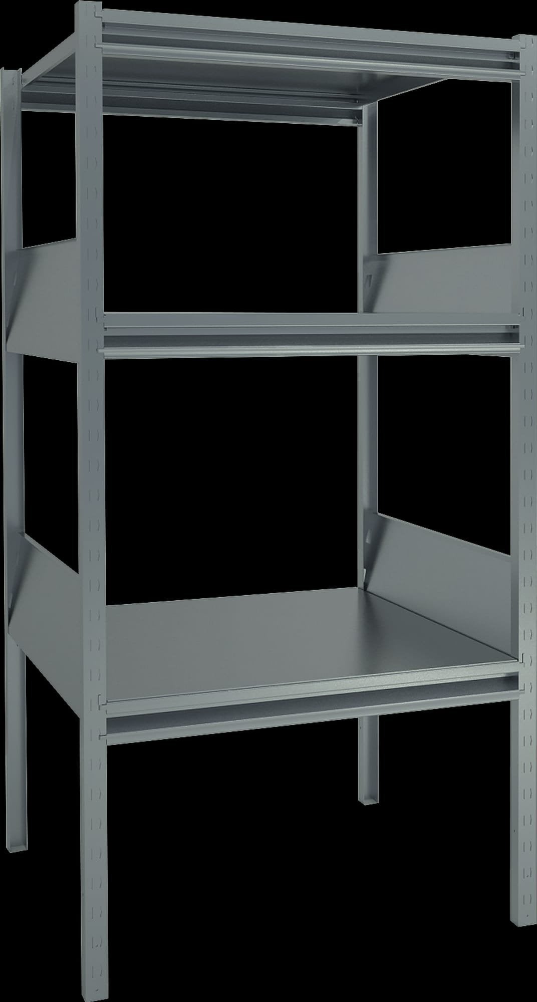 Gigant bulk storage rack with sheet metal shelves depth 1000 mm