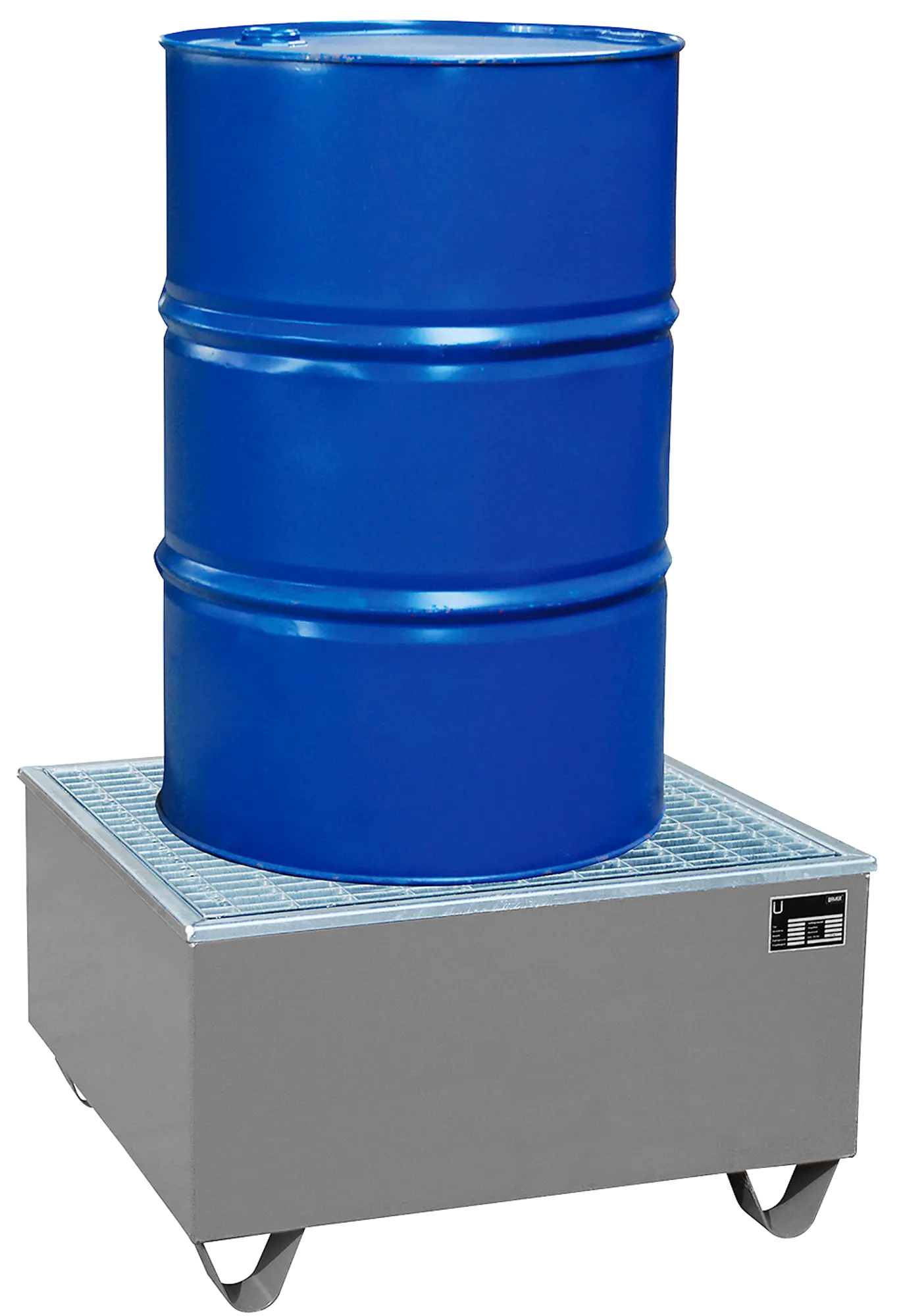 Barrel stool in sheet metal with PE inlay