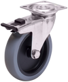 castor wheel type A2PS TPE stainless steel bracket gray rubber track Swede-Wheel