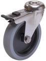 castor wheel type A2OS TPE stainless steel bracket gray rubber track Swede-Wheel