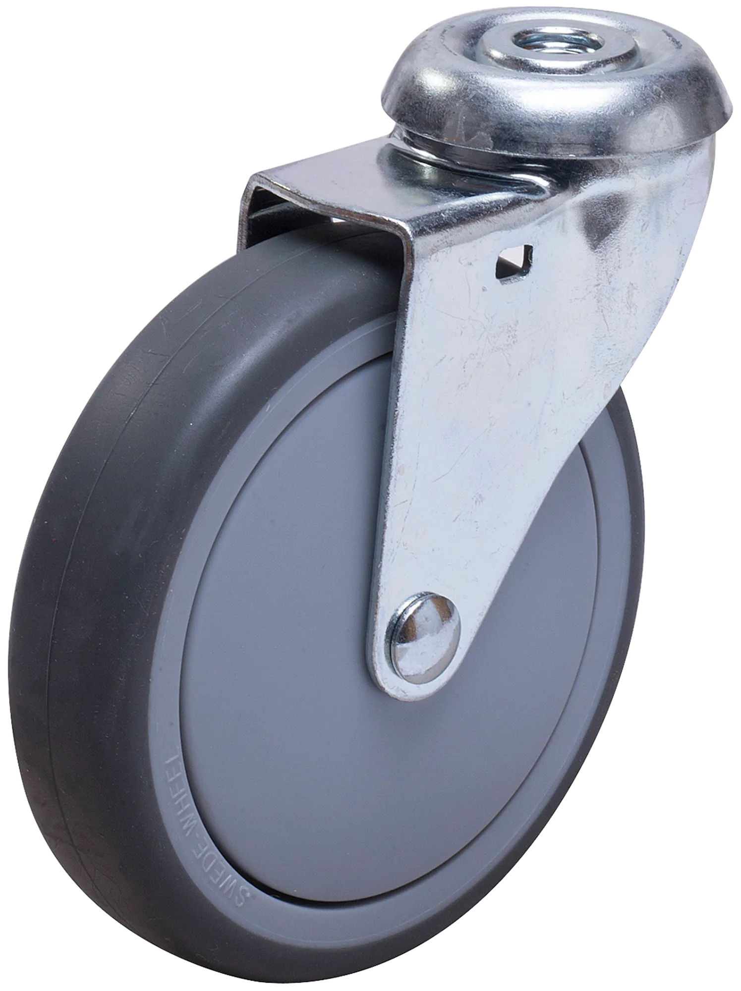 castor wheel type AO TPE-B plate bracket gray rubber track Swede-Wheel