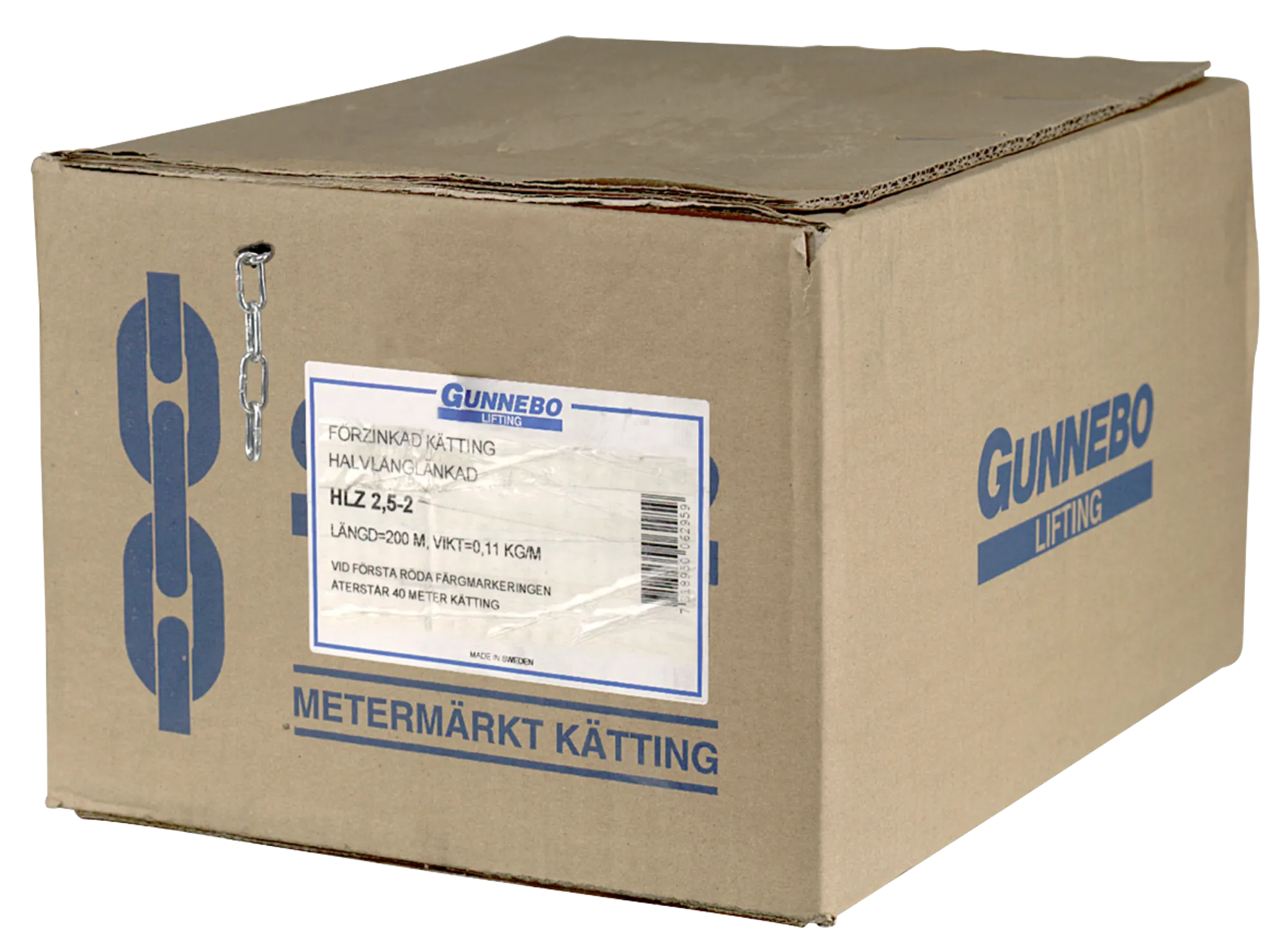 Semi - long link chain HL class 2 Gunnebo Industrier