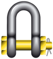 Cast schackle straight with bolt Yellow Pin