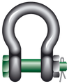Forged schackle lyre with bolt Green Pin