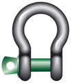 Forged schackle lyre with eye Green Pin