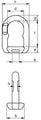 Lifting eye with hole EL class 8 Green pin