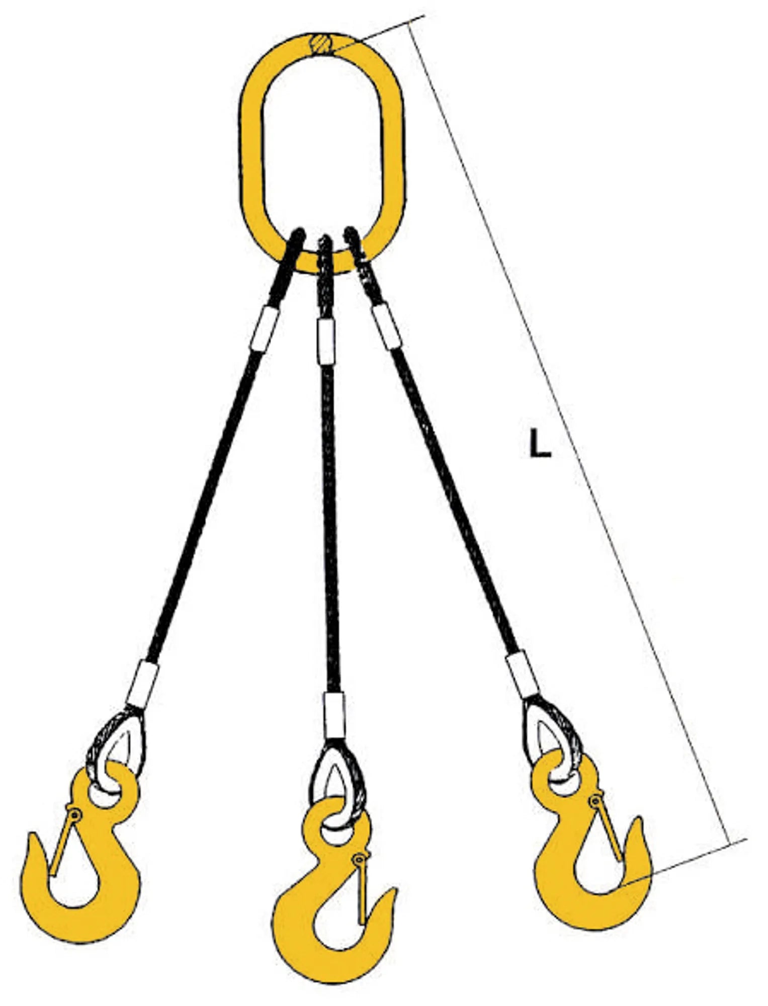 Wheelbarrow 3-legged with sling hooks EKN Gunnebo Industrier