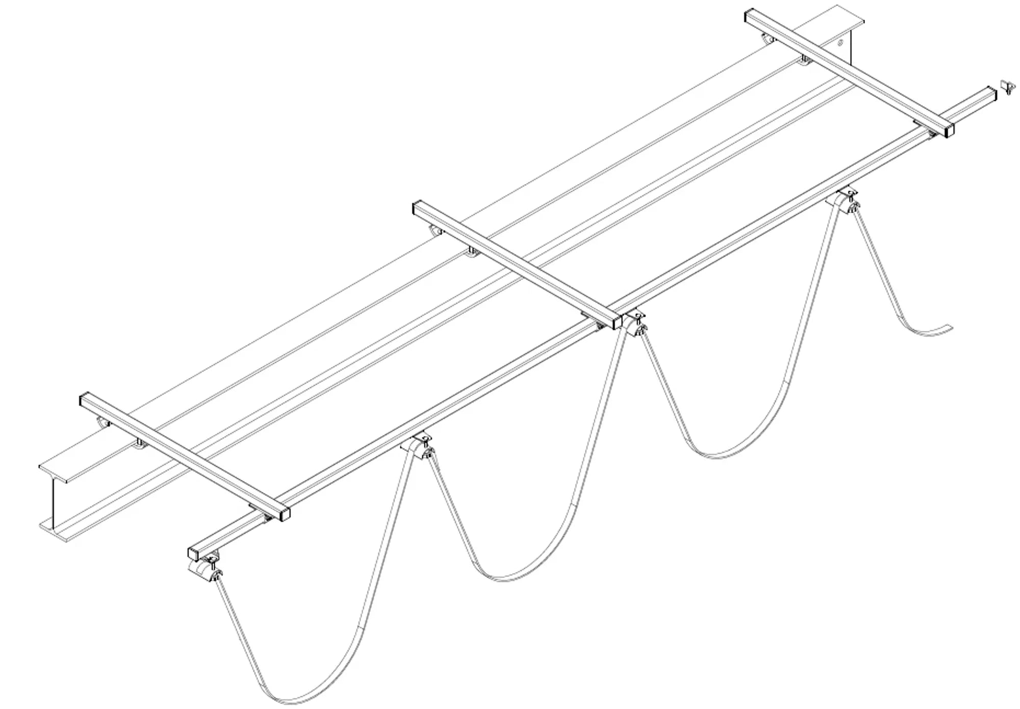 Cable kit for slewing crane