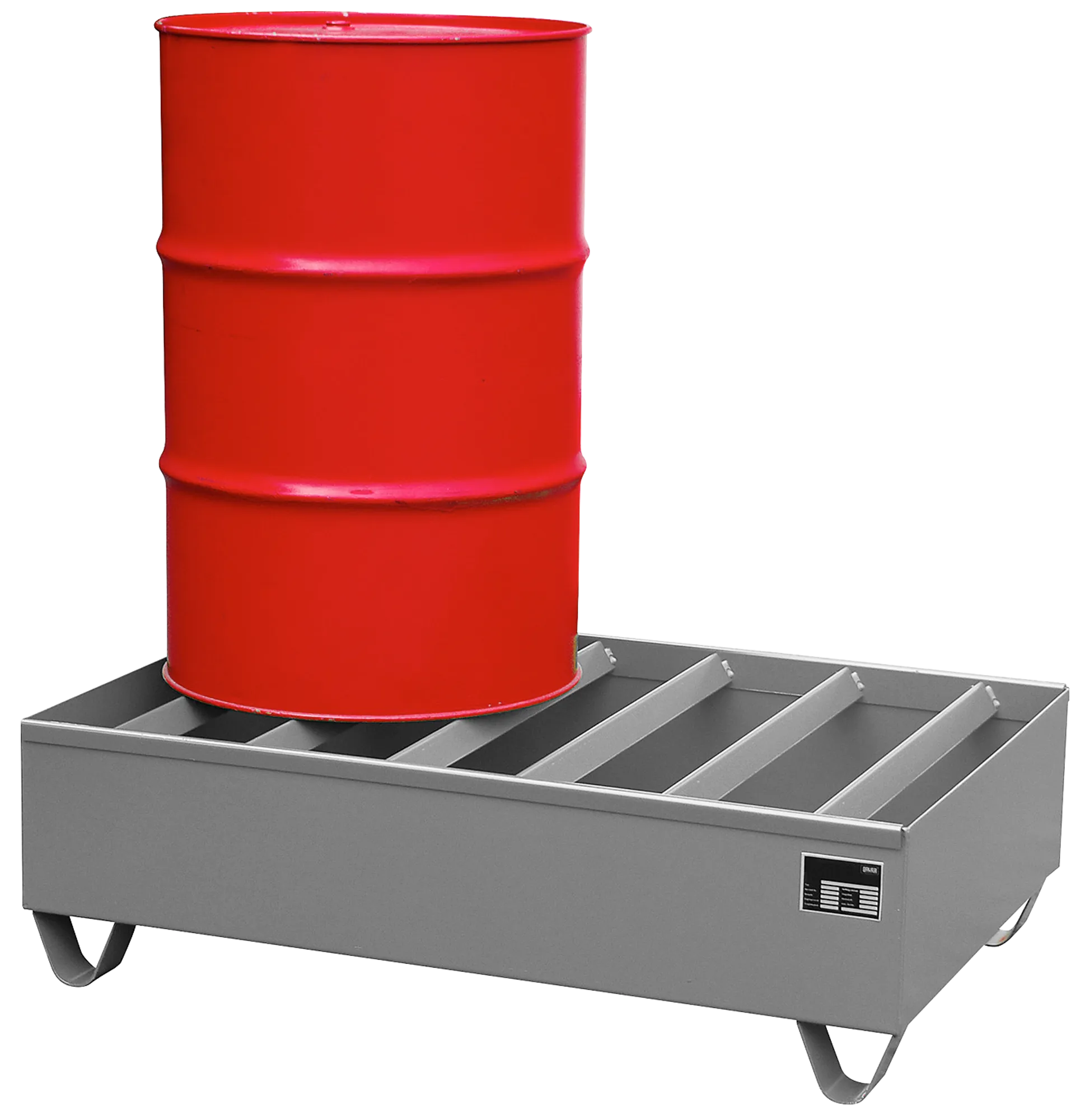 Sheet metal barrel stool with beams