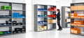 Gigant shelf rack lacquered with closed ends