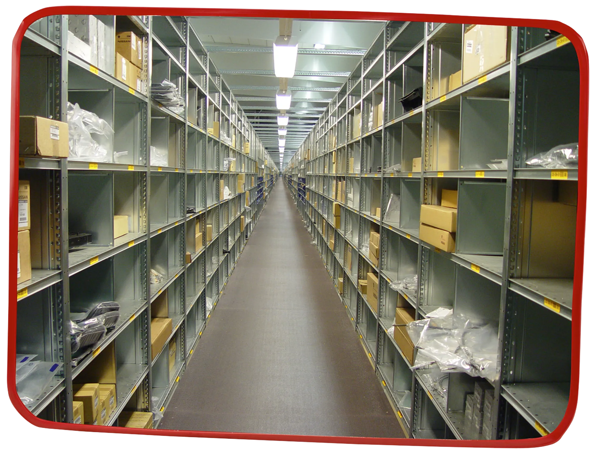 Industrial mirror rectangular and round