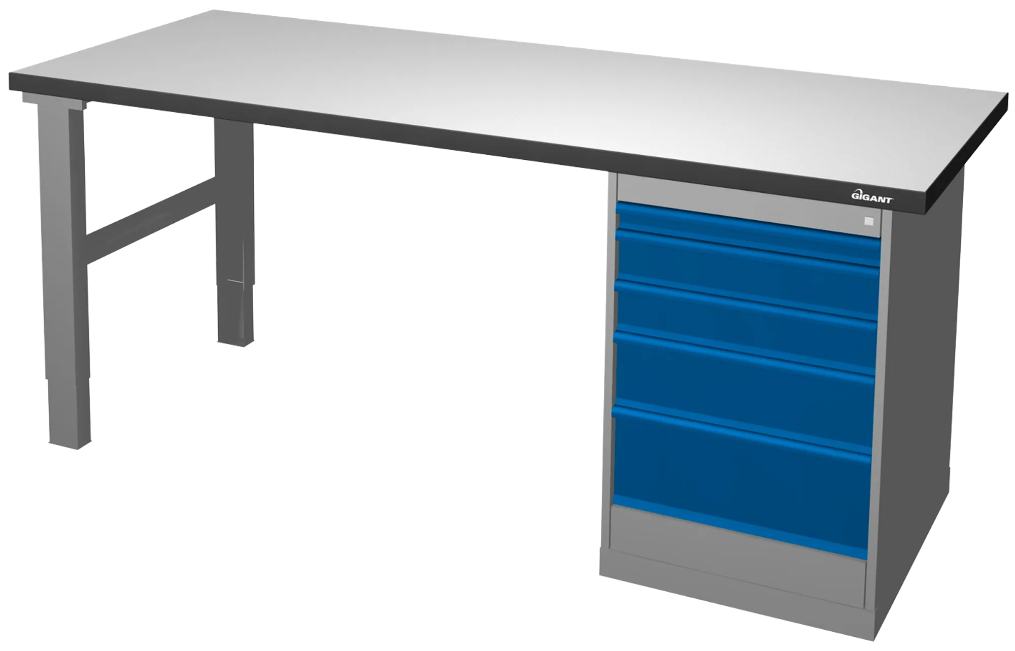 Gigant Stabile 500 work table, depth 800 mm with cabinet
