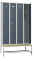 Gigant Lockers 550 compartment width 300, 4 sections sloping roof