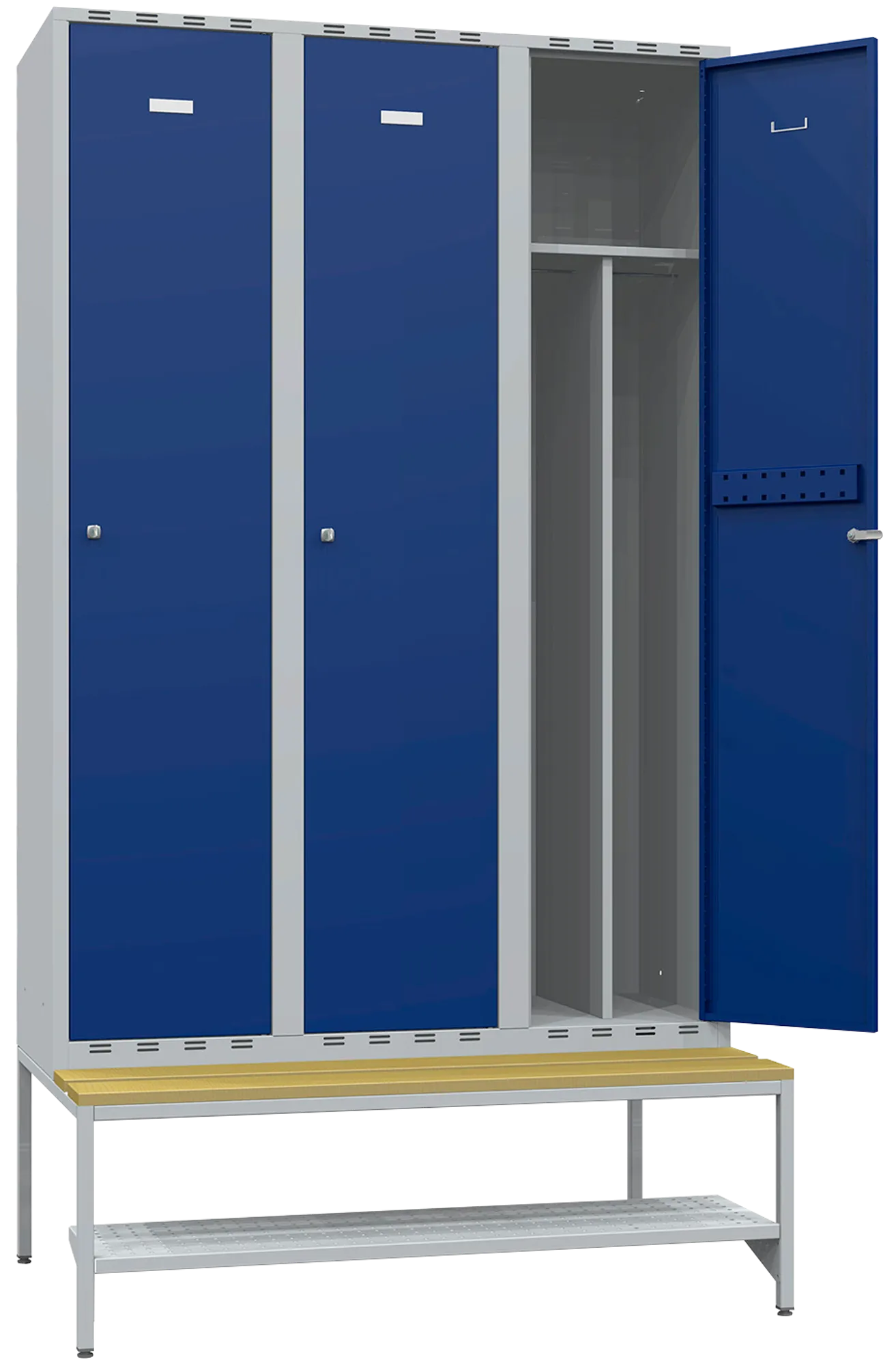 Gigant Lockers 550, compartment width 400 mm 3 sections flat roof