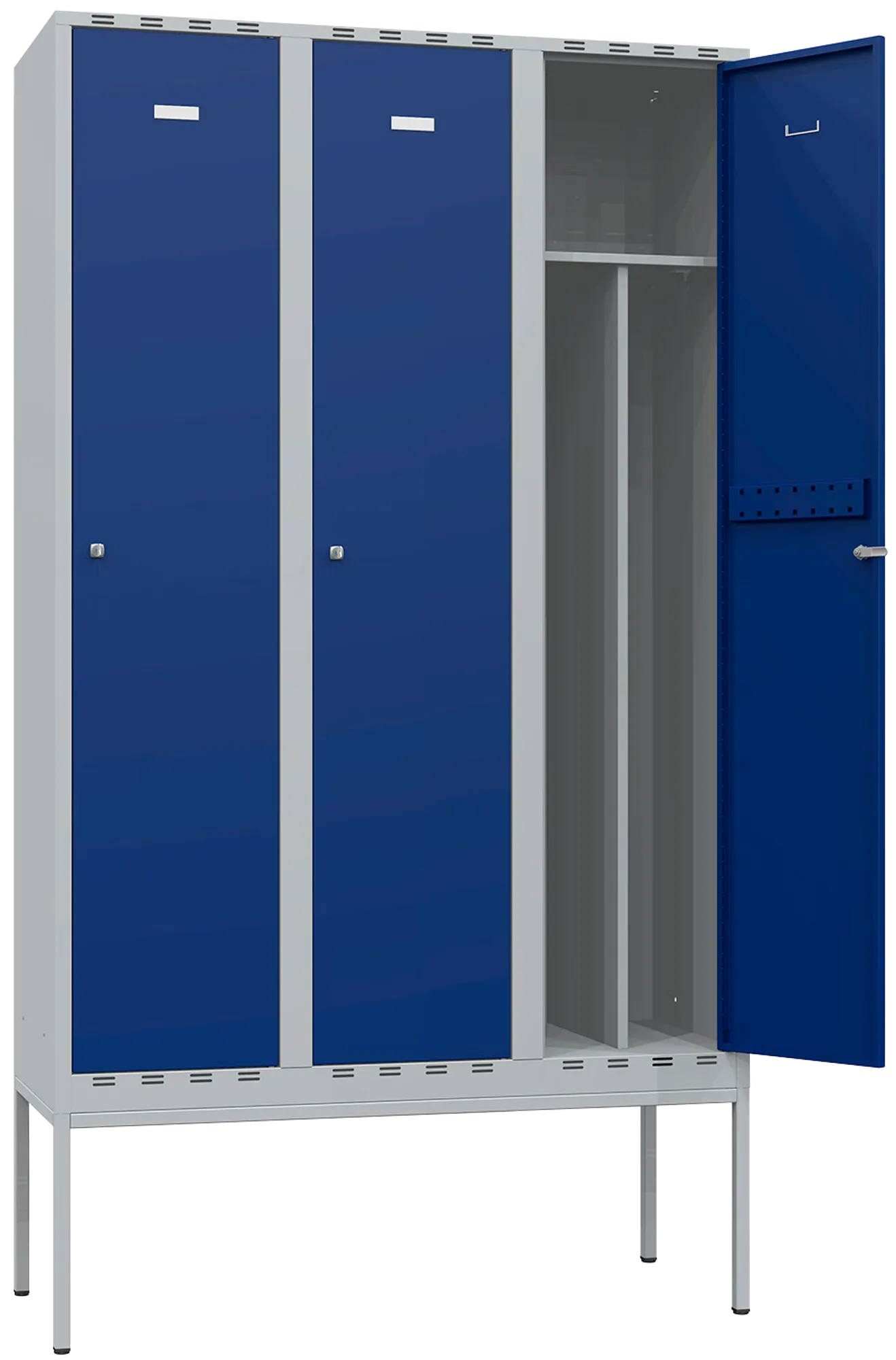 Gigant Lockers 500 compartment width 400 mm, 3 sections flat roof