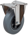 castor wheel type 4PS GRU/PP stainless steel bracket gray rubber track Swede-Wheel