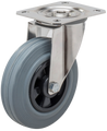 castor wheel type 4PS GRU/PP stainless steel bracket gray rubber track Swede-Wheel
