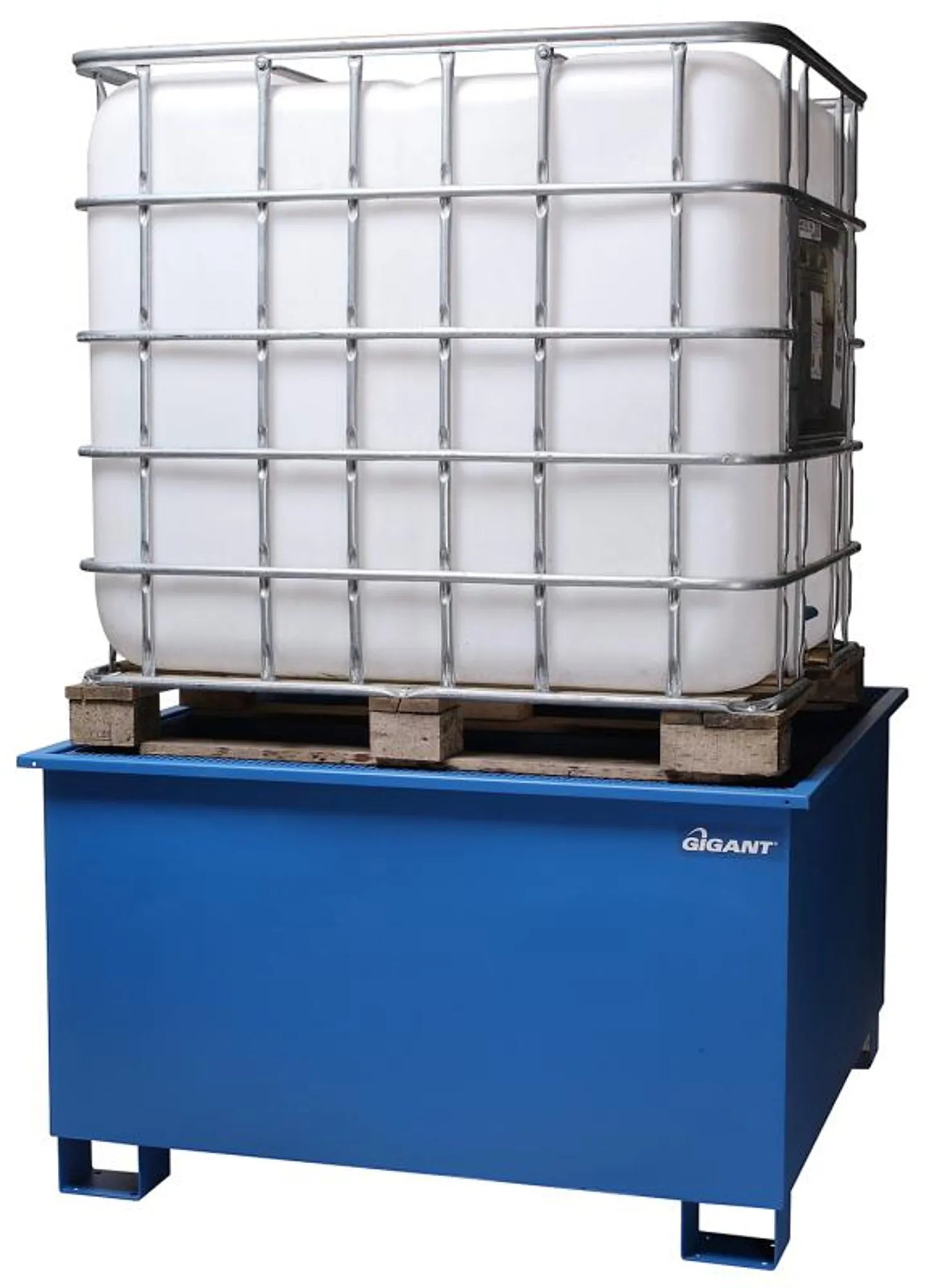 Gigant IBC pallet in sheet metal