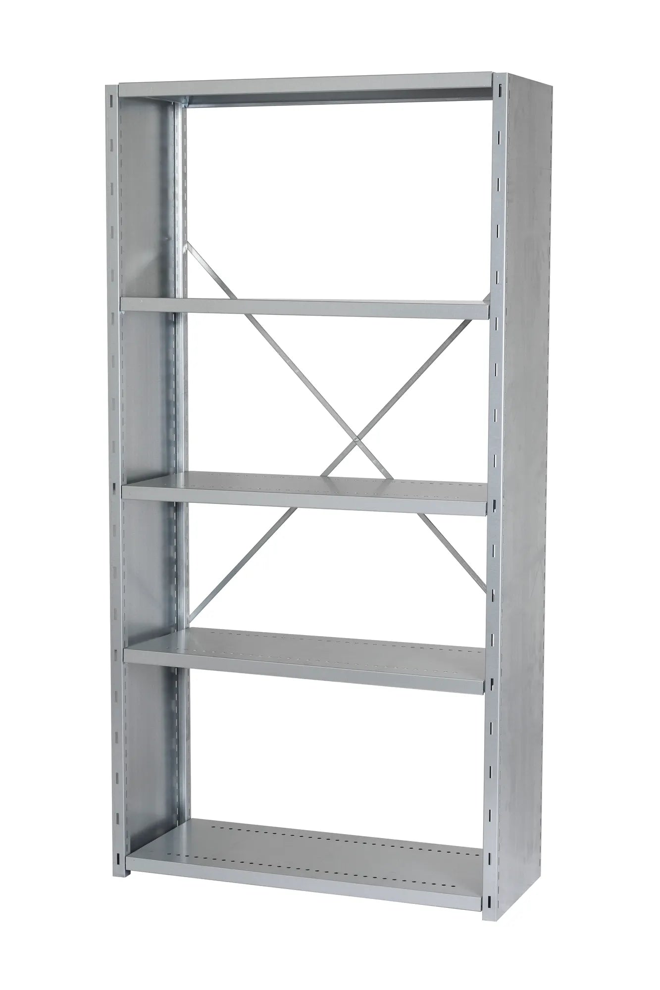 Gigant shelf rack galvanized with closed ends